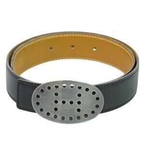 Hermes Evelyne Reversible Belt Leather Black Brown